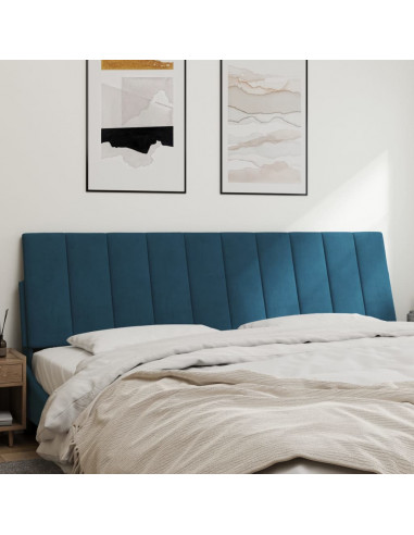 Cuscino Testiera Blu 180 cm in Velluto