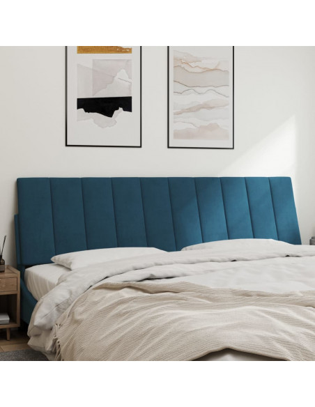 Cuscino Testiera Blu 180 cm in Velluto