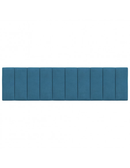 Cuscino Testiera Blu 180 cm in Velluto
