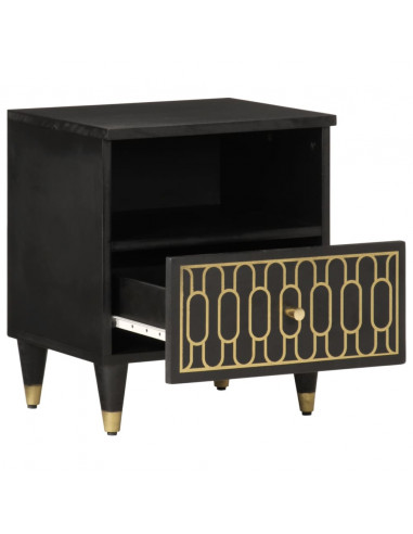 Comodino 40x33x46 cm in Legno Massello di Mango