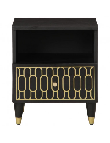 Comodino 40x33x46 cm in Legno Massello di Mango