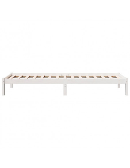 Letto Extra Lungo senza Materasso Bianco 100x220 cm in Pino