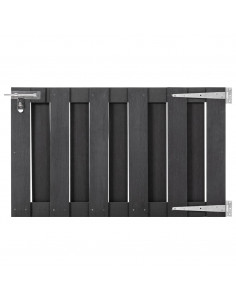 Cancello da Giardino in WPC 100x60 cm Grigio 2