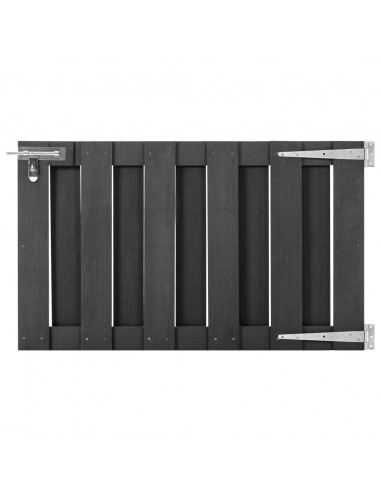 Cancello da Giardino in WPC 100x60 cm Grigio
