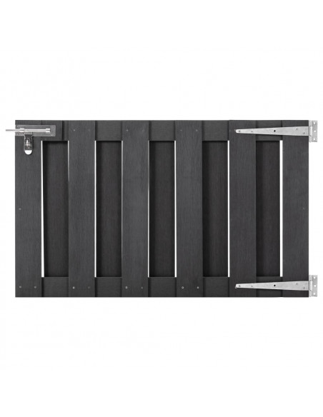 Cancello da Giardino in WPC 100x60 cm Grigio