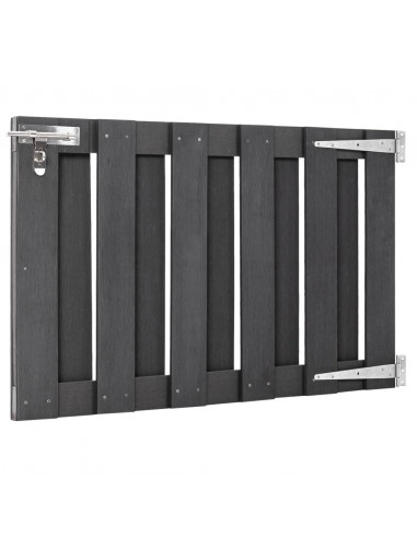 Cancello da Giardino in WPC 100x60 cm Grigio