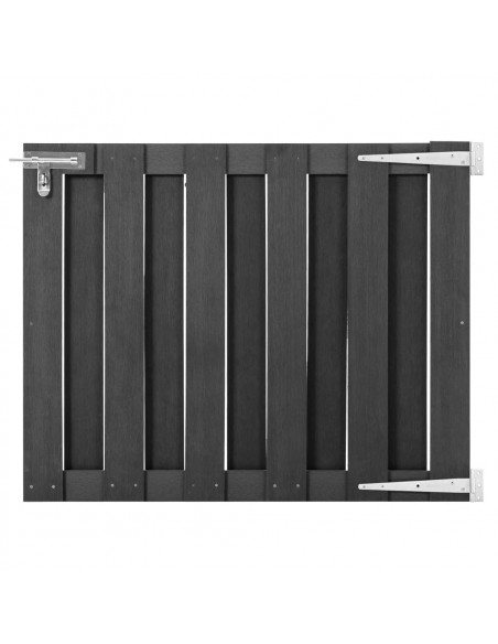 Cancello da Giardino in WPC 100x80 cm Grigio