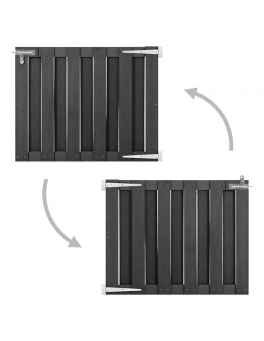Cancello da Giardino in WPC 100x80 cm Grigio