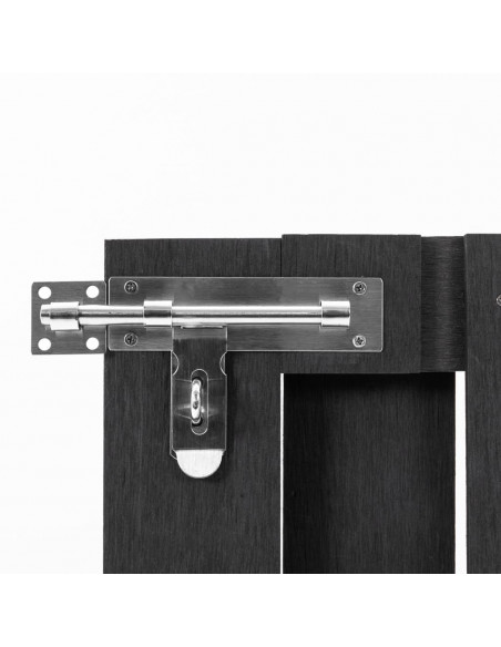 Cancello da Giardino in WPC 100x80 cm Grigio