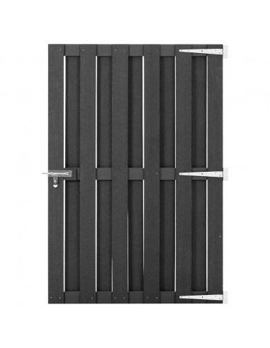 Cancello da Giardino in WPC 100x150 cm Grigio