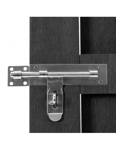 Cancello da Giardino in WPC 100x150 cm Grigio