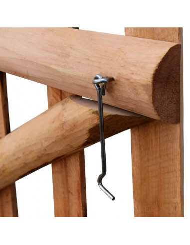 Cancello Singolo Recinzione Legno Nocciolo Impregnato 100x60 cm