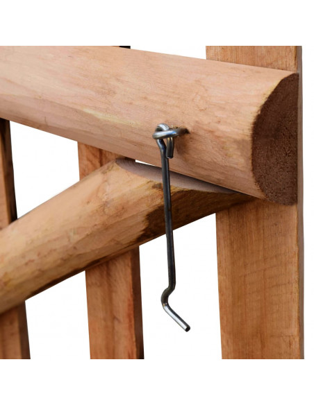 Cancello Singolo Recinzione Legno Nocciolo Impregnato 100x60 cm