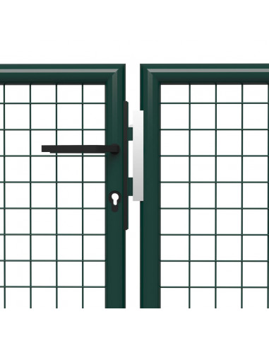 Cancello per Giardino in Acciaio 400x100cm Verde