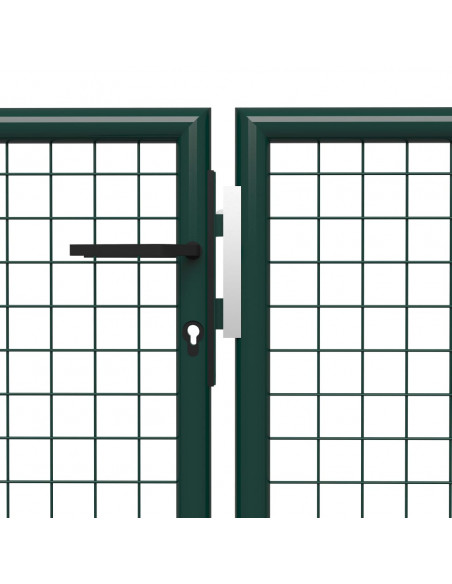 Cancello per Giardino in Acciaio 400x100cm Verde