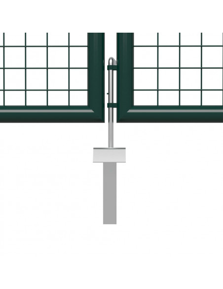 Cancello per Giardino in Acciaio 400x100cm Verde