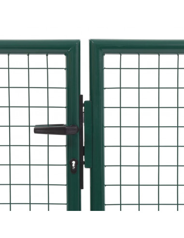 Cancello di Recinzione in Acciaio 350x75 cm Verde