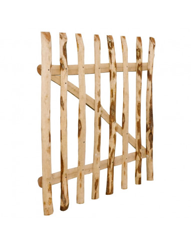 Cancello Singolo per Recinzione in Legno di Nocciolo 100x100 cm