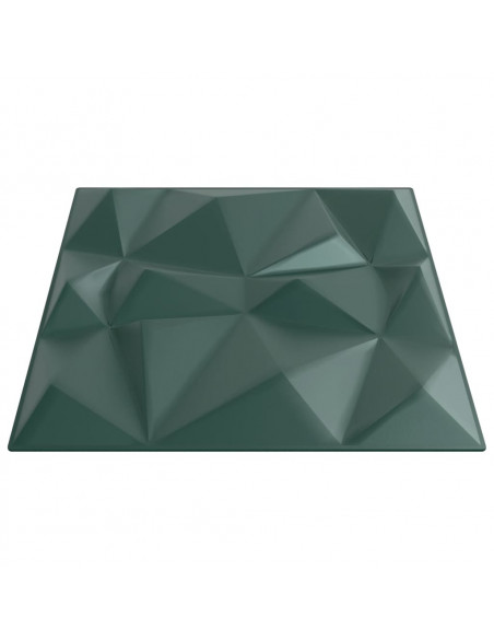 Pannelli Murali 12 pz Verdi 50x50 cm XPS 3 m² Diamante