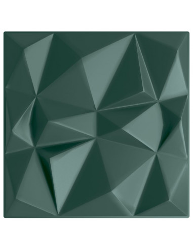 Pannelli Murali 12 pz Verdi 50x50 cm XPS 3 m² Diamante