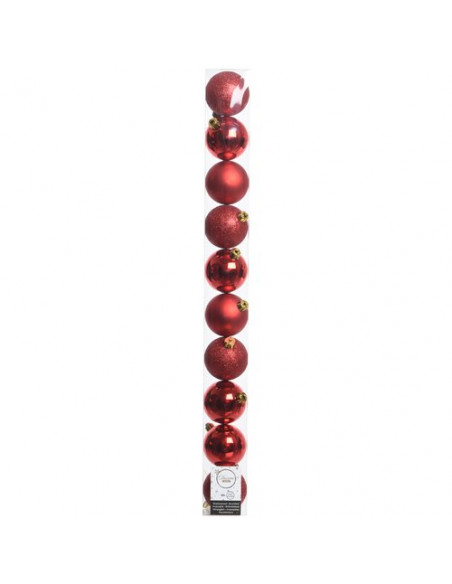 Pallina albero Amicasa 9020172 Tubo Sfera Mix Red