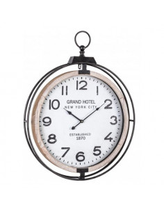 Orologio da parete Yes Everyday 0182151 TICKING Q83 Cromo e Legno