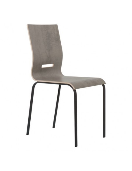 Sedia Living Design ONDA Grigio piombo opaco e Cemento