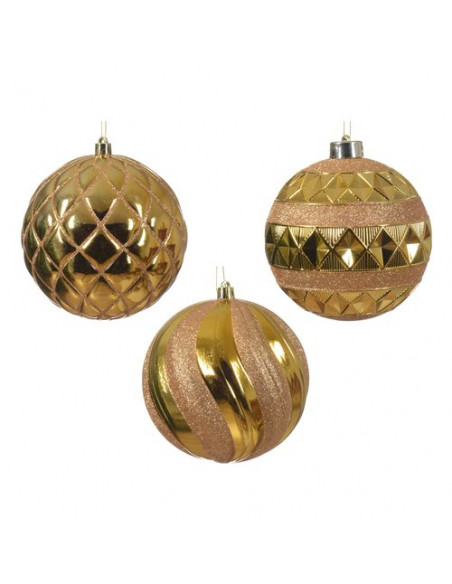 Pallina albero Kaemingk 024511 Sfera Light Gold Assortito