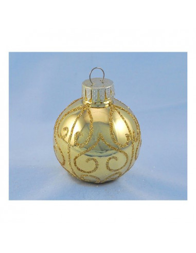 Pallina albero Santa Claus TE173101 Sfera Spirali Oro Assortito