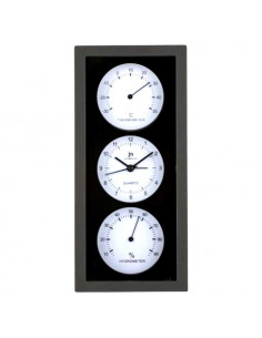 Orologio da parete Lowell JA7071NB JUSTAMINUTE Con Termometro e Igrome