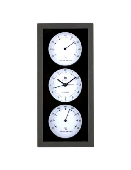 Orologio da parete Lowell JA7071NB JUSTAMINUTE Con Termometro e Igrome