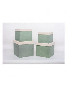 Scatola regalo Amicasa Set 4 Pz Verde Assortito