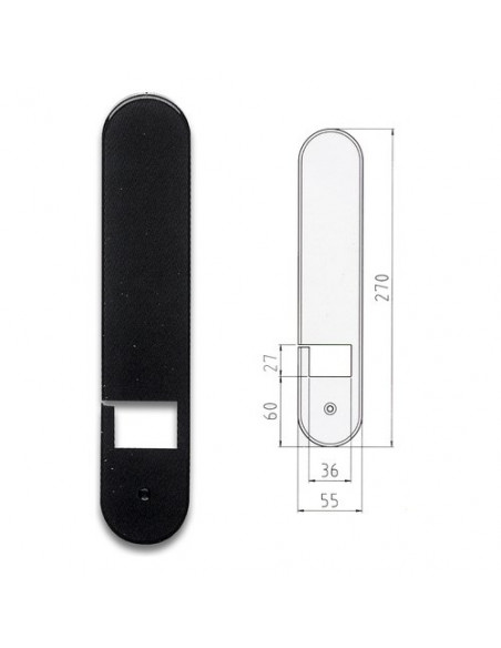 Placca copri avvolgitore tapparelle Ghidini 88948800005 Nero lucido