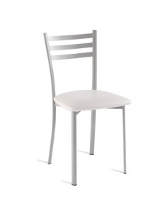 Sedia Living Design 002 ELIUA0702 ELIUS I Bianco e Alluminio