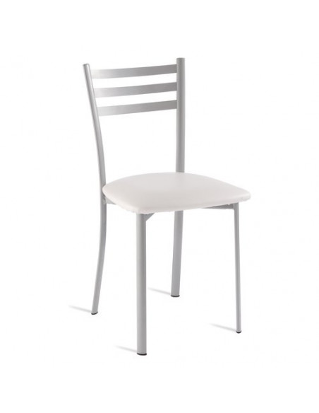 Sedia Living Design 002 ELIUA0702 ELIUS I Bianco e Alluminio