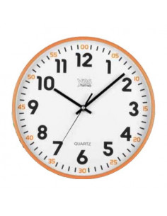 Orologio da parete Lowell 00720YO YES TIME Arancio