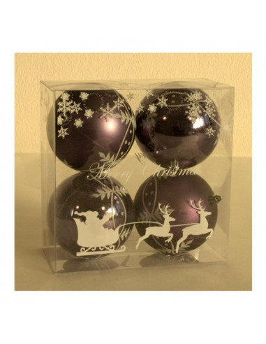 Pallina albero Amicasa Art 138 Sfera Mix Blu decorato