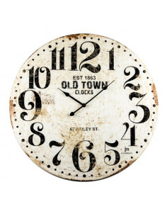 Orologio da parete Lowell 21486 JUSTAMINUTE Bianco anticato