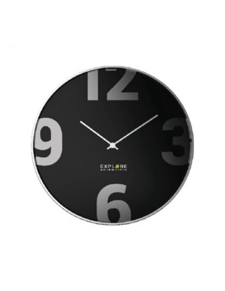 Orologio da parete Explore Scientific RAC1002 Chic Black e Silver