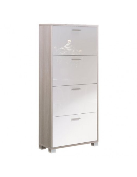 Scarpiera Sarmog A764OLBL QUADRANTE 24 Paia Olmo chiaro e Bianco lucid