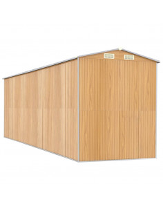 Capanno Giardino Marrone Chiaro 192x606x223 cm Acciaio Zincato