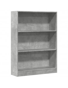 Libreria Grigio Cemento 80x24x109 cm in Legno Multistrato 2