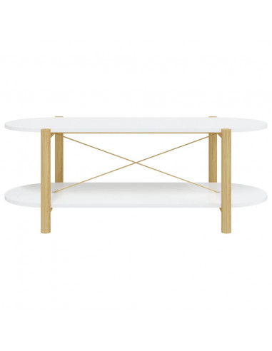 Tavolino da Salotto Bianco 110x48x40 cm in Legno Multistrato