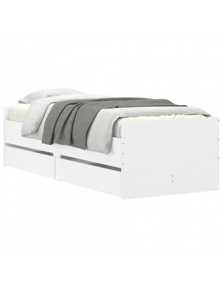 Giroletto con Cassetti Bianco 90x200 cm