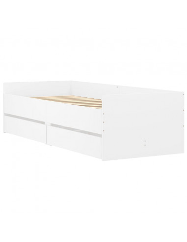 Giroletto con Cassetti Bianco 90x200 cm