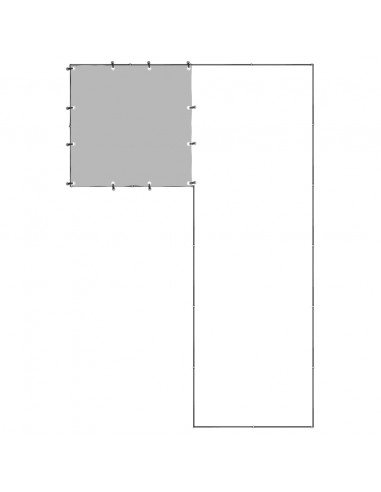 Gabbia per Cani Nera 4,84 m² in Acciaio