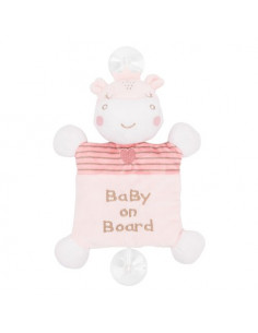 Peluche Kikka Boo 31201010352 BABY ON BOARD Hippo Dreams Rosa