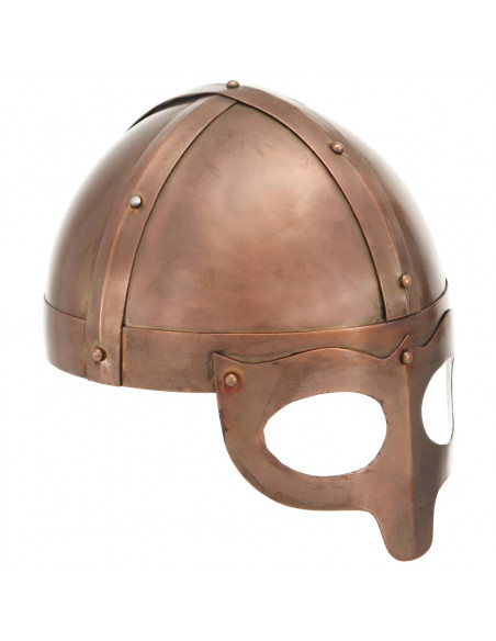 Elmo Vichingo Antico Replica LARP Rame in Acciaio