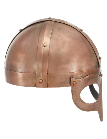 Elmo Vichingo Antico Replica LARP Rame in Acciaio