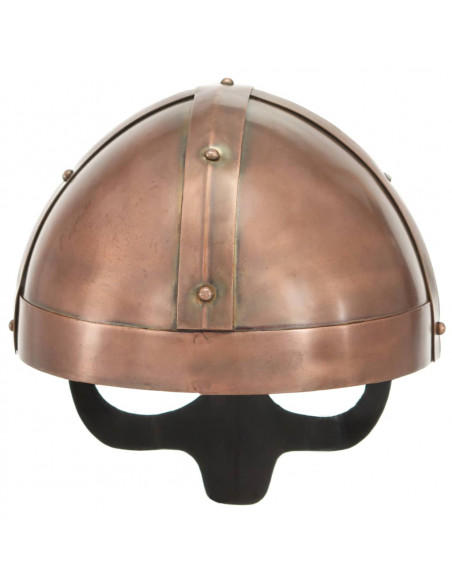 Elmo Vichingo Antico Replica LARP Rame in Acciaio